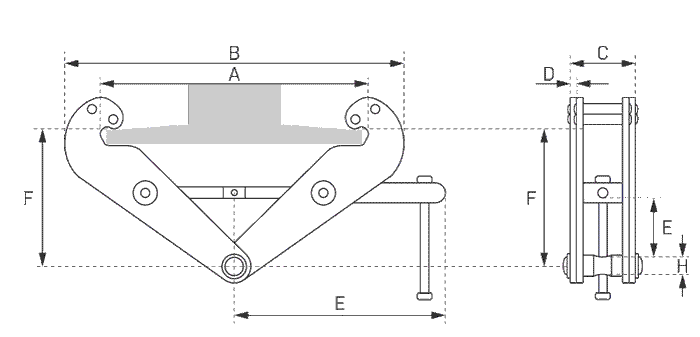 1000kg - Beam Clamps
