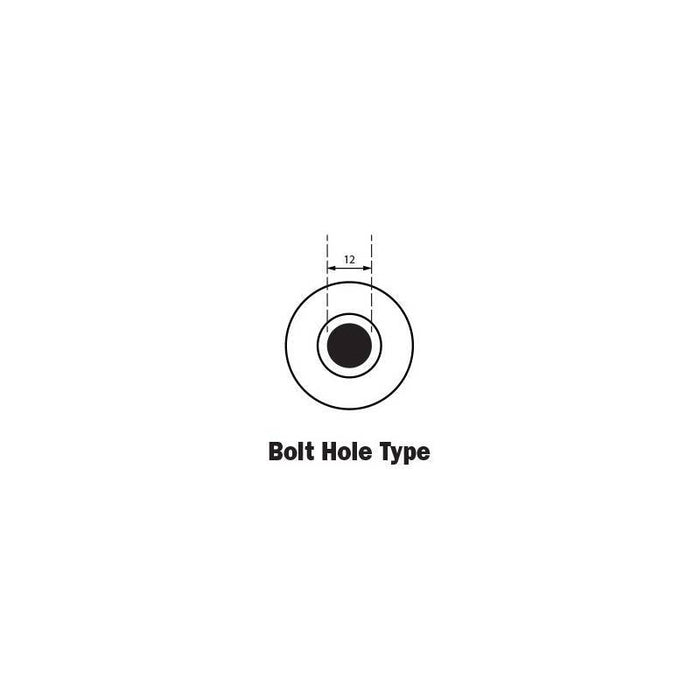 140kg Rated Urethane on Nylon Castor - 80mm - Bolt Hole With Brake