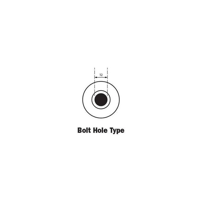 150kg Rated Grey Rubber Castor - 100mm - Bolt Hole With Brake
