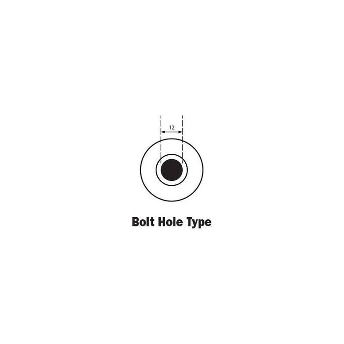 180kg Rated Blue Rubber Castor - 125mm - Bolt Hole With Brake