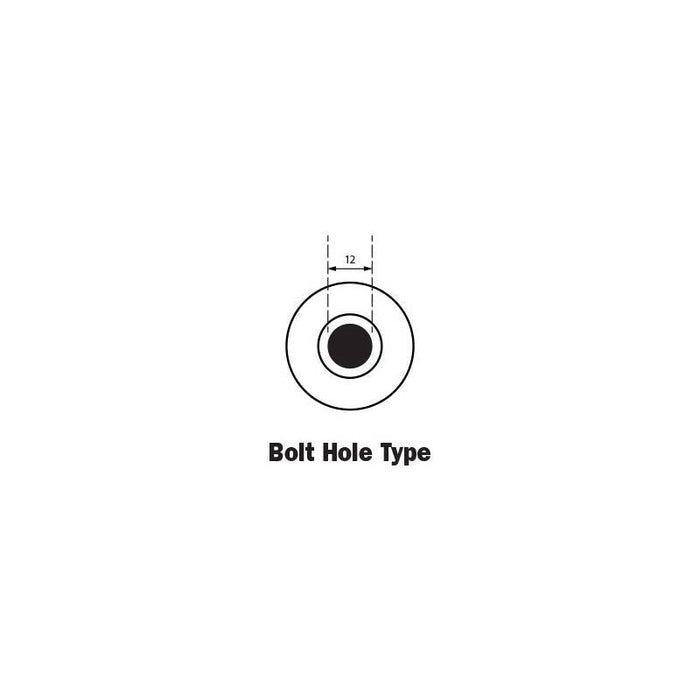 190kg Rated White Nylon Castor - 100mm - Bolt Hole With Brake
