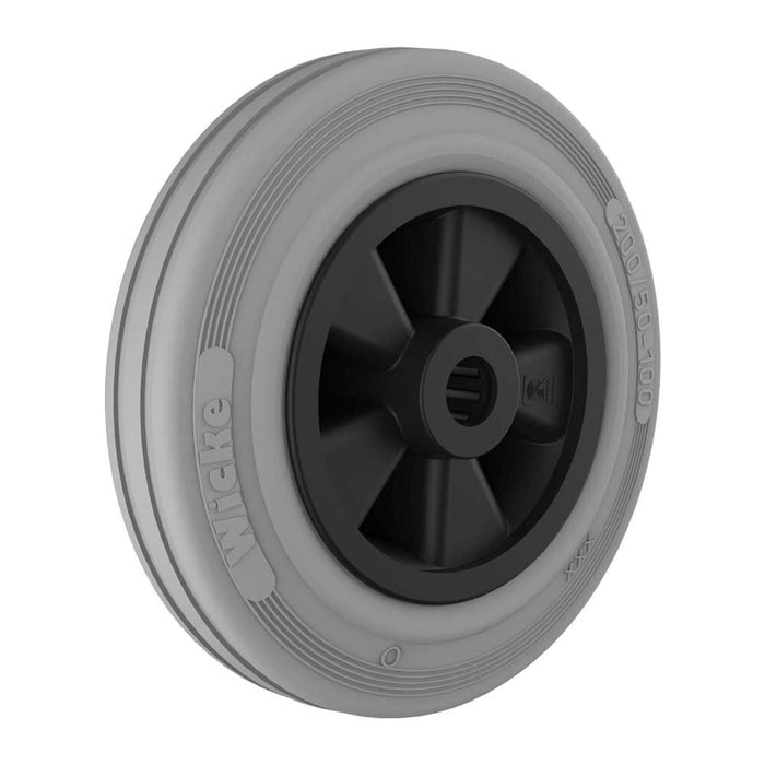 205kg Rated Grey Rubber Utility Wheel