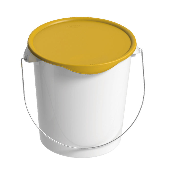 20.8Litre Round Container with Bail - White