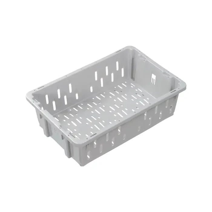 23L Plastic Crate Vented Stack And Nest - Grey