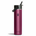 24 oz Lightweight Flex Straw Bottle - Garnet Red
