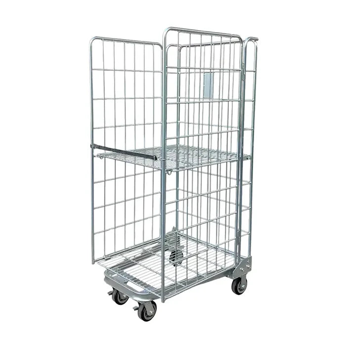 250kg Rated 3 Sided Nesting Roll Cage