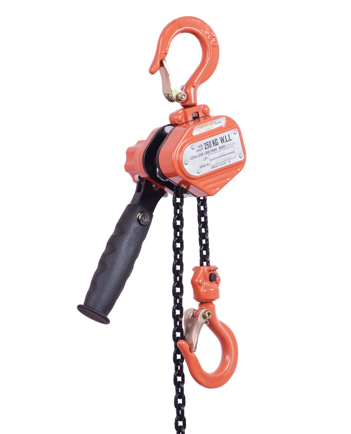 250kg Rated CRANE TOUGH G100 Mini Lever Block - 1.5m