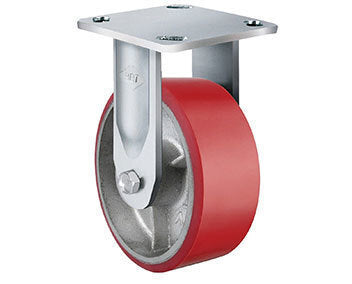 250kg Rated Urethane Castor - 100mm - Fixed