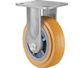 250kg Rated Urethane On Nylon Castor - 125mm - Fixed