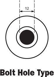 290kg Rated Stainless Steel Nylon Castor - 160mm - Bolt Hole