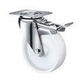 290kg Rated Stainless Steel Nylon Castor  - 160mm - Swivel With Brake