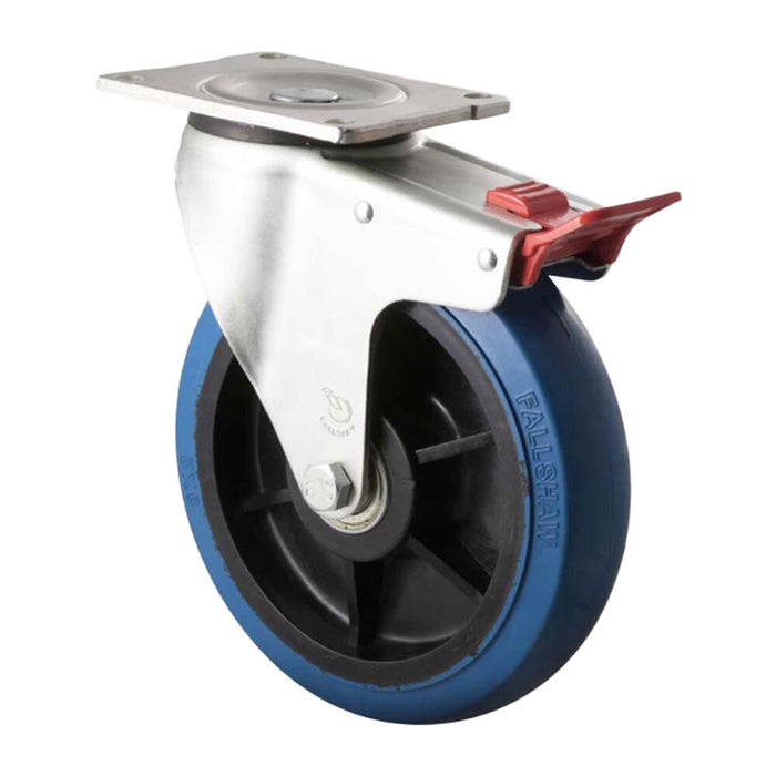 400kg Rated O Series Heavy Duty Castor - 200mm - Swivel With Brake
