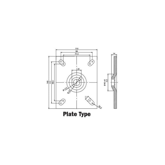 500kg Rated Urethane Castor - 200mm - Swivel