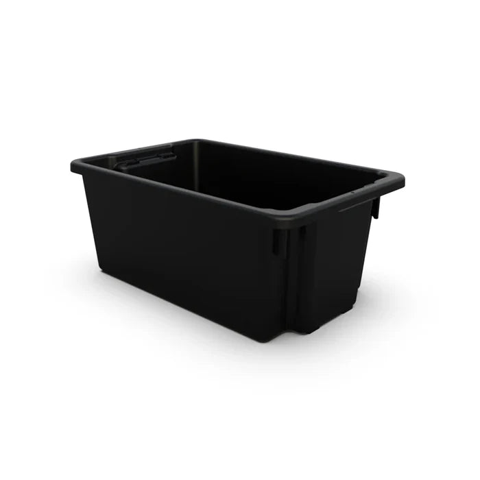 52L Black Recycled Plastic Crate Stack & Nest Container