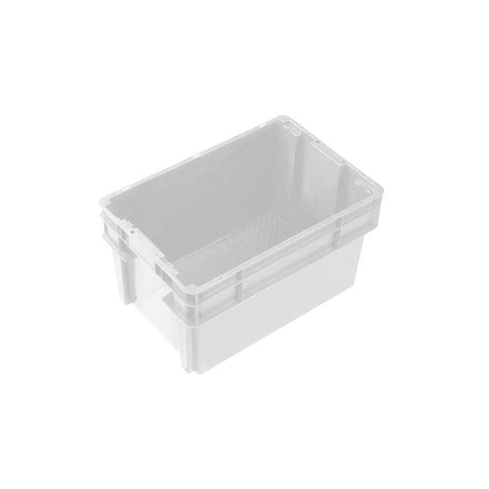 52L Nesting Plastic Crate + Drop On Lid