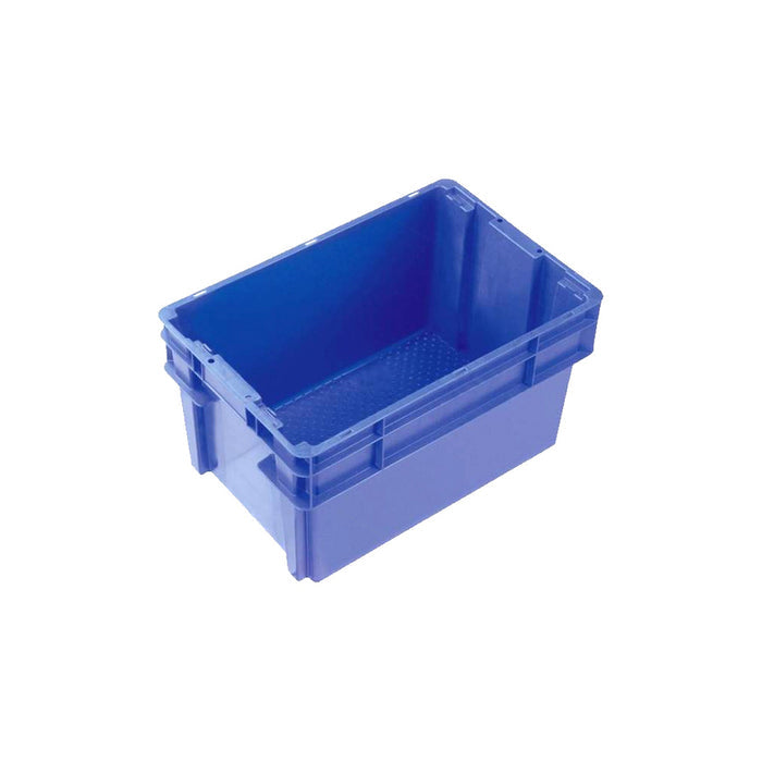 52L Nesting Plastic Crate + Drop On Lid
