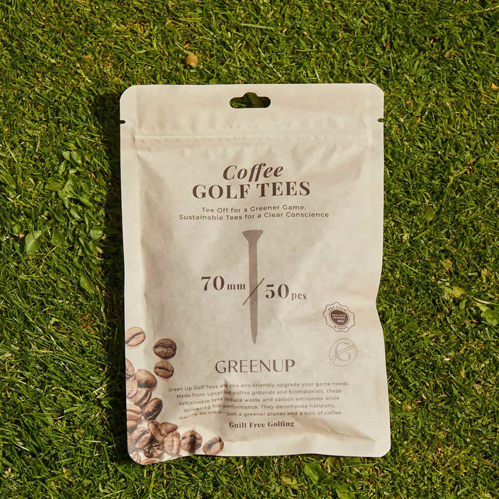 Sustainable golf tee biodegradable made from coffee grounds
