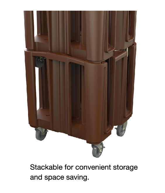 Adjustable Tray & Dish Cart  - Dark Brown