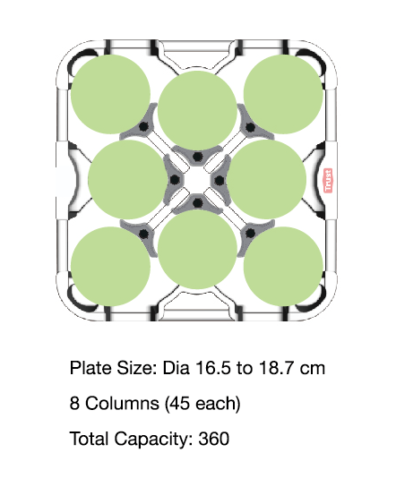 Adjustable Tray & Dish Cart  - Dark Brown