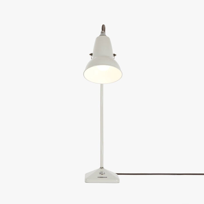 Anglepoise Original 1227 Mini Table Lamp in off white with adjustable arm and pyramid base for focused task lighting