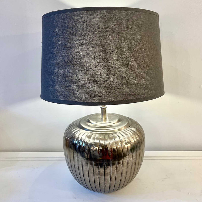 Apollo Table Lamp antique silver hammered aluminium modern design