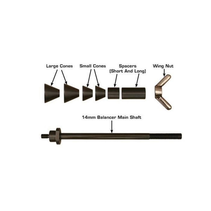 Atlas Motorcycle Wheel Balancer Adapter Kit, AlamoEquipment.com