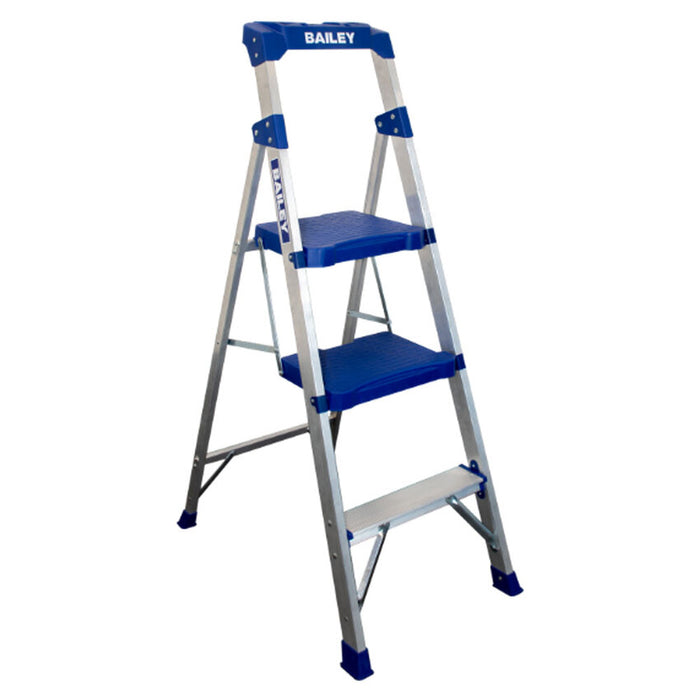 Bailey 135kg Rated Twin Aluminium Platform Ladder - TRADE LYTE