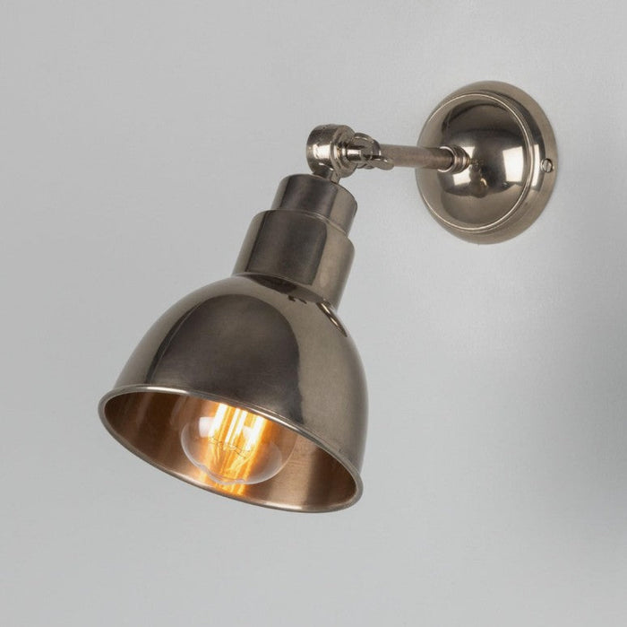 Moorlea Brass Wall Light adjustable solid brass vintage industrial wall sconce with aged metal finish