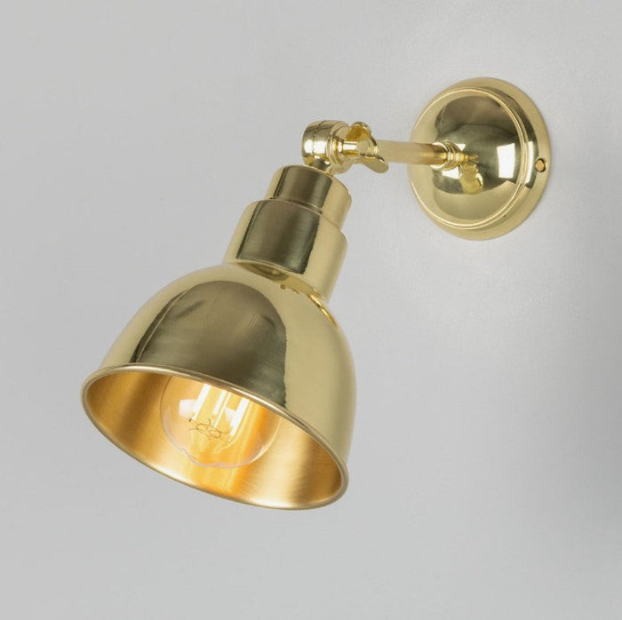 Moorlea Brass Wall Light adjustable solid brass vintage-style wall sconce with aged metal finish