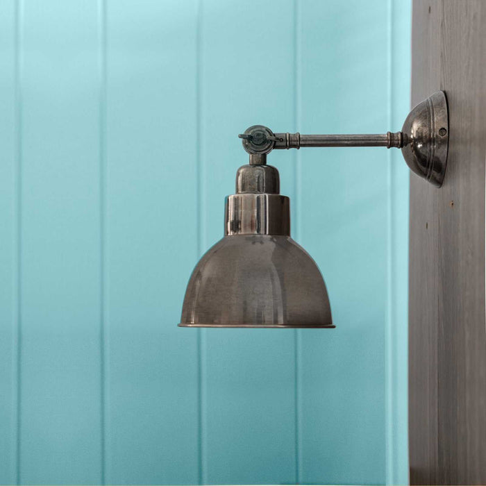Baku Brass Wall Light adjustable vintage industrial wall sconce with aged metal finish