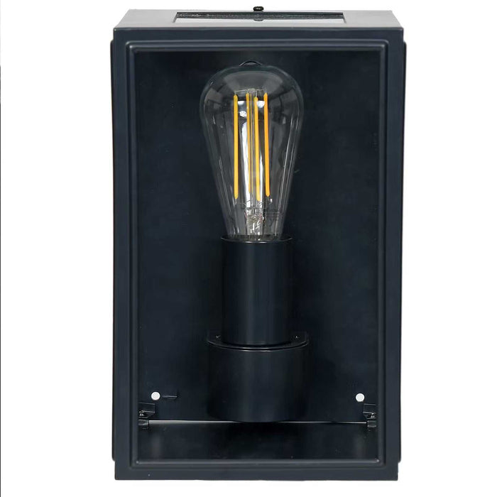 Small Belgrave Outdoor Lantern wall light in powder-coated steel and clear glass for outdoor use