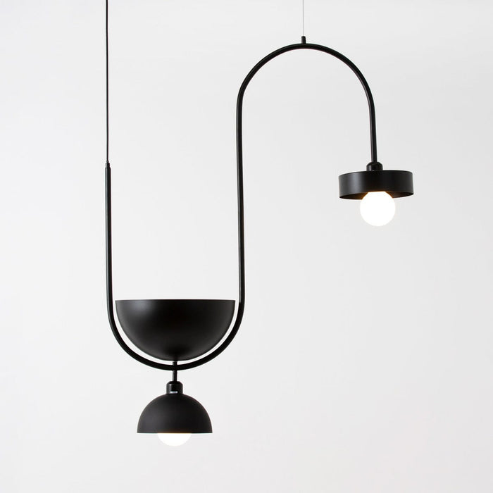 Belki Duo Pendant with Cambio Shade C Black and B Black