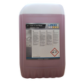 Pink container with a label on a white background
