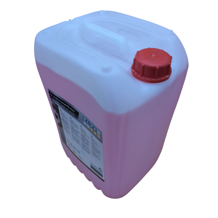 Pink container with a red lid on a white background