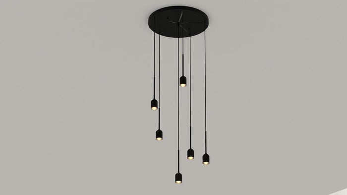 CEILING PLATE 5 SLOT 500 BK