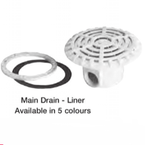 Certikin HD33L Black Coloured Main Drain C/W Plug Bush & Nipple - Liner h2ofun