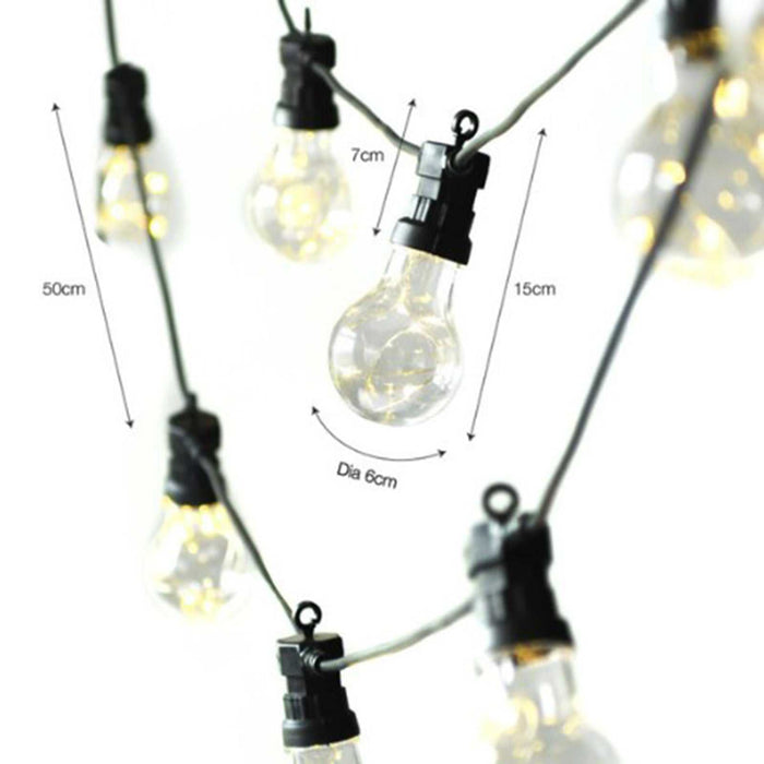 Classic Festoon 20 Bulbs string lights with warm glow for outdoor use