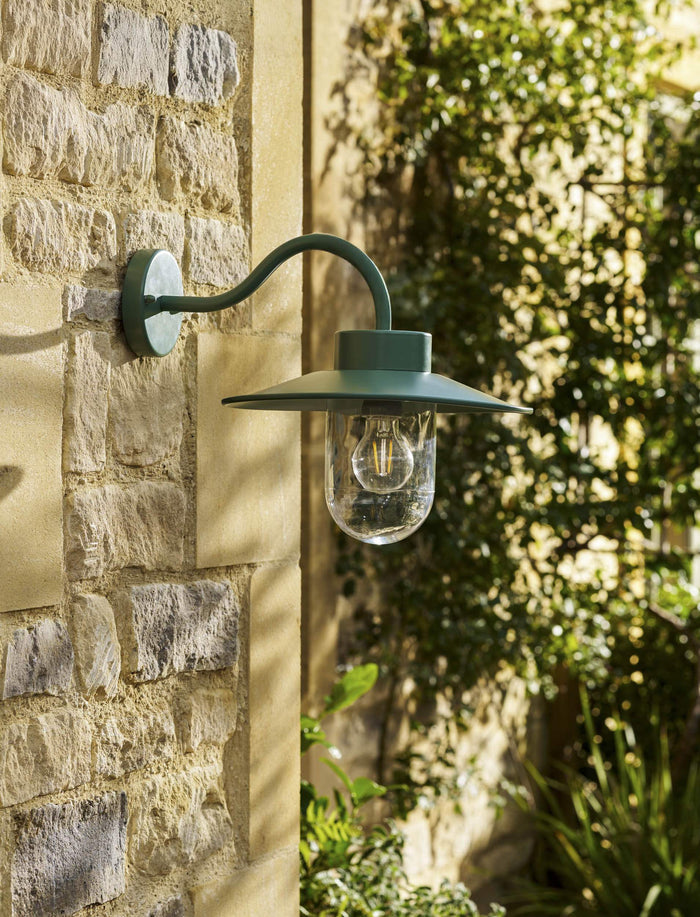 Classic Steel Swan Neck Light - Thistle Green