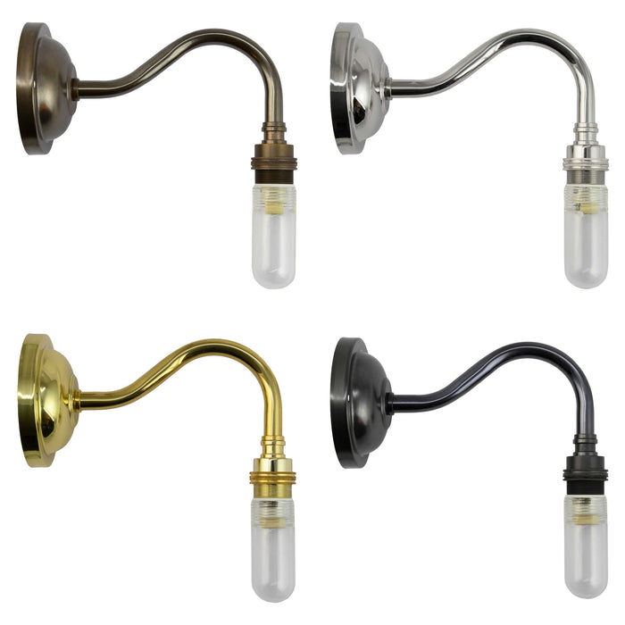 Cranbrook Collection IP44 bathroom wall light fitting with LED G9 bulb compatibility and customizable glass shades