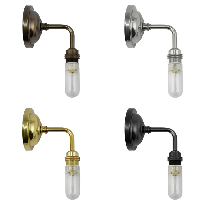 Cranbrook Collection IP44 bathroom wall light fitting with LED G9 bulb compatibility and elegant glass shades