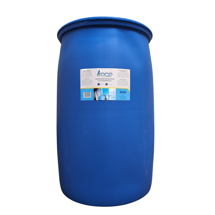 Blue drum with DCP demiwater