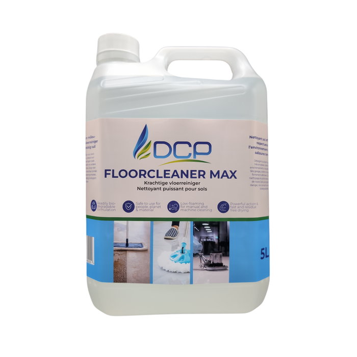 5-liter container of DCP Floorcleaner Max on a white background