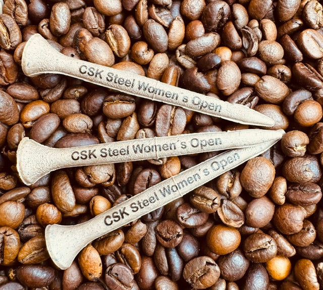 Dine logo golftees – 70 mm –– biologisk nedbrydelige