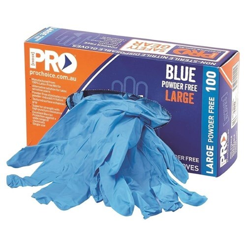 Disposable Nitrlie Powder Free Gloves - Blue [Size: Small] (Pack of 10)