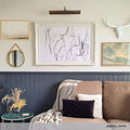 Dublin Picture Light 50.5cm solid brass adjustable wall light with swivel head and antique brass finish