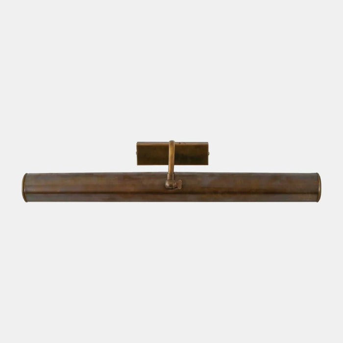 Dublin Picture Light adjustable solid brass wall light with swivel head and antique brass finish