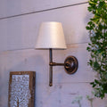 Finberry Cream Silk conical fabric lampshade in cream color with soft light diffusion