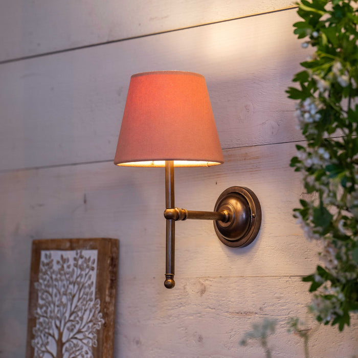 Pink Linen / Antique Brass / Unswitched