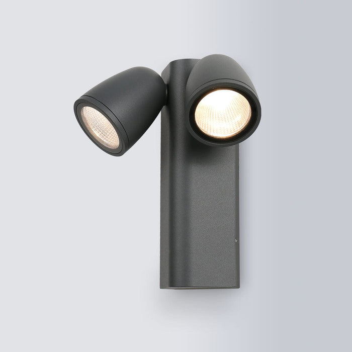 FLARA DUO OUTDOOR WALL LIGHT MATTE BLACK