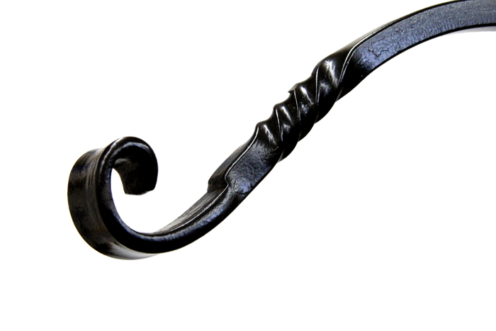 Twisted wrought iron hook